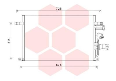 VAN WEZEL Конденсатор, кондиционер 81005137